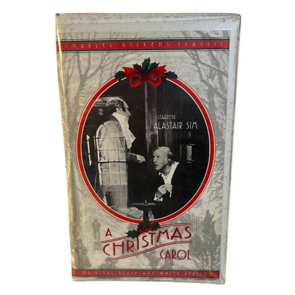 A Christmas Carol VHS Starring Alastair Sim Black & White Version 1996 Clamshell - Picture 1 of 6
